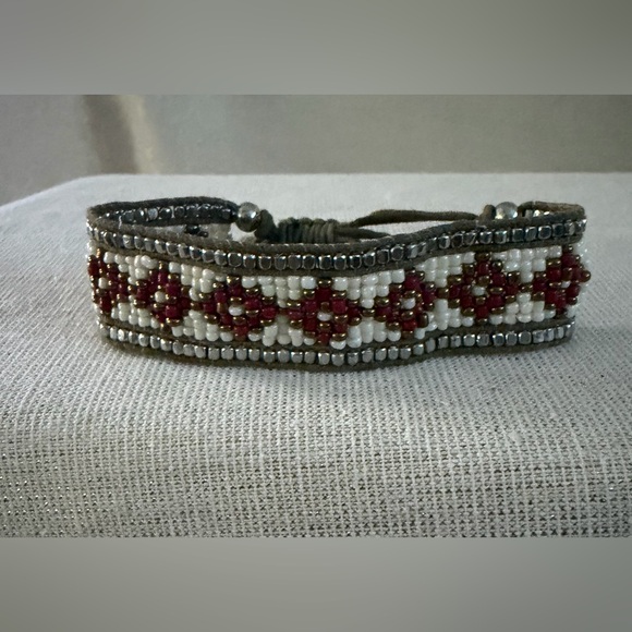 Jewelry - Beaded Red & White Women's Bracelet